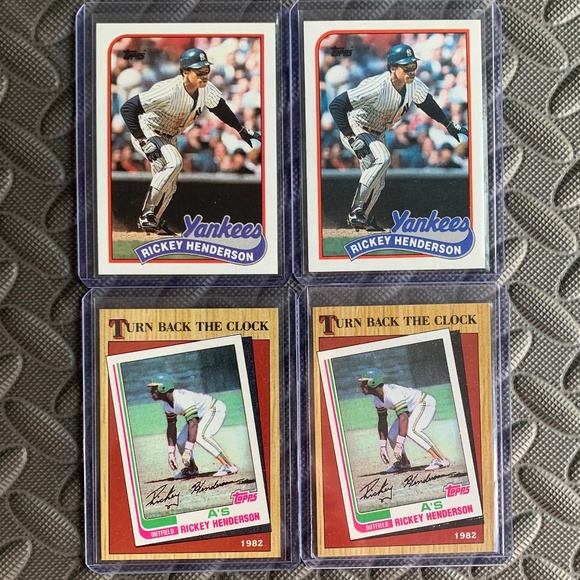 🔥⚾️RARE RICKEY HENDERSON ERROR BASEBALL CARDS • 1980’s TOPPS WRONG BACKS • MINT - Picture 7 of 8